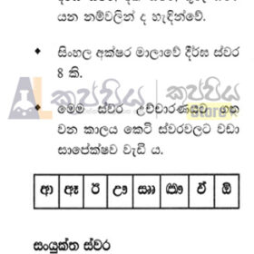 Sinhala short note Akura