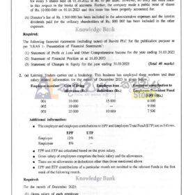 Accounting English Past papers