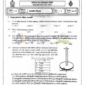 Grade 13 Physics School Papers